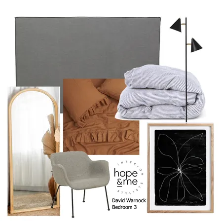 David Warnock - Bedroom 3 Interior Design Mood Board by Hope & Me Interiors on Style Sourcebook