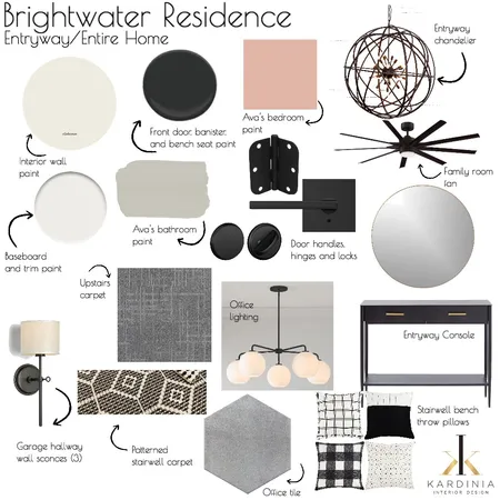 Brightwater Residence - Entryway and Entire Home Interior Design Mood Board by kardiniainteriordesign on Style Sourcebook