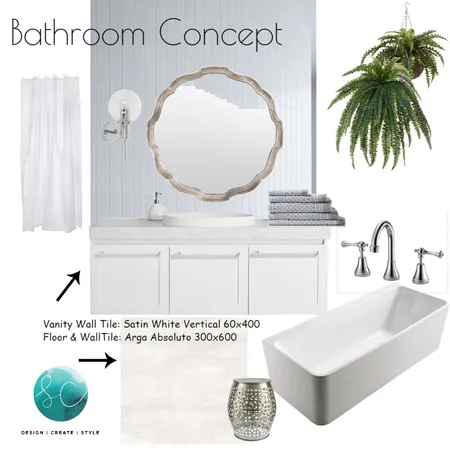 Nedlands Bathroom Interior Design Mood Board by Sara Campbell on Style Sourcebook