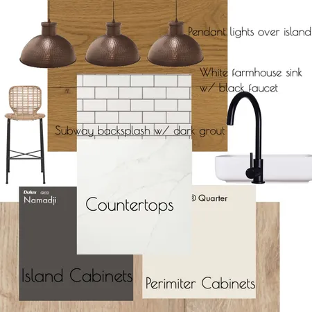 Pigeon Cabin Kitchen Grey island Interior Design Mood Board by AngelaRae on Style Sourcebook