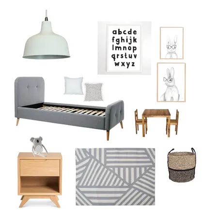 Oscars bedroom Interior Design Mood Board by Shell on Style Sourcebook