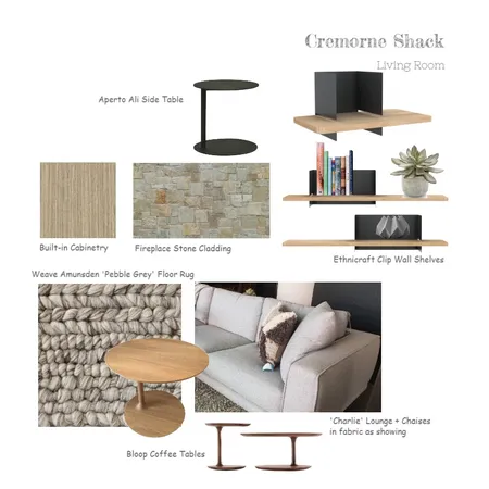 Cremorne Shack Living Room Interior Design Mood Board by decodesign on Style Sourcebook