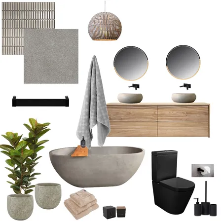 Ensuite Bathroom Interior Design Mood Board by Jo Laidlow on Style Sourcebook