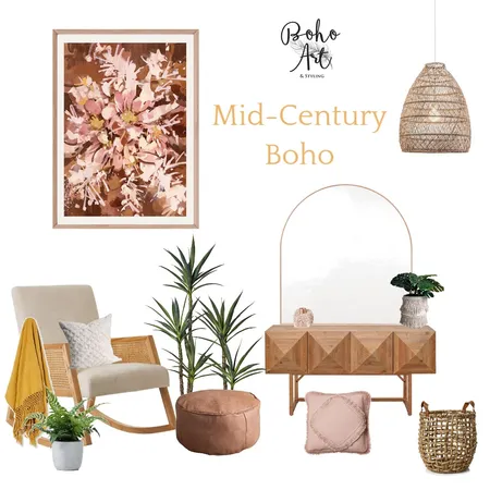 Mid Century Boho - New Bohemians Interior Design Mood Board by Boho Art & Styling on Style Sourcebook