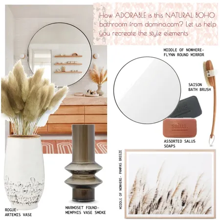 boho bathroom Interior Design Mood Board by stylebeginnings on Style Sourcebook