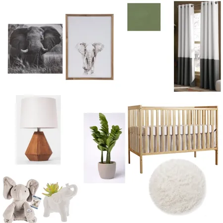 Elephant baby room Interior Design Mood Board by Sara_Drouhard on Style Sourcebook
