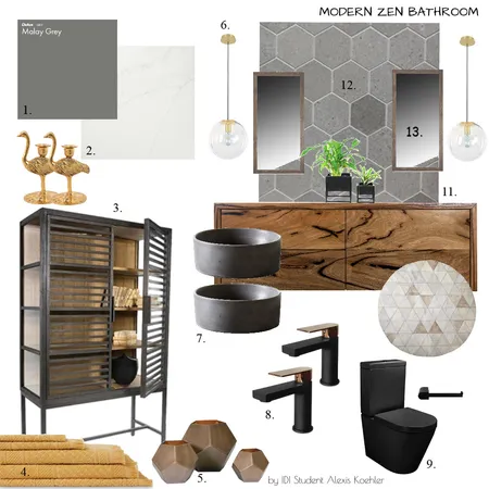 Modern Zen Bathroom Interior Design Mood Board by AlexisK on Style Sourcebook