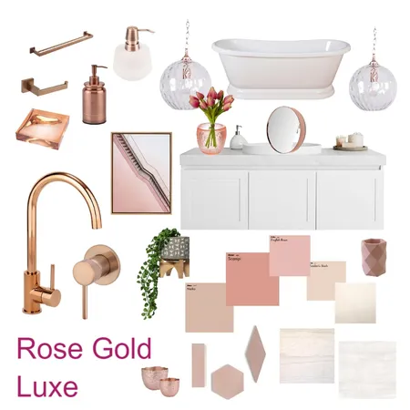 Rose Gold luxe Interior Design Mood Board by BonnieBella on Style Sourcebook