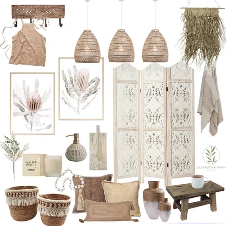 Coastal Boho Interior Design Mood Board by Oleander & Finch Interiors on Style Sourcebook