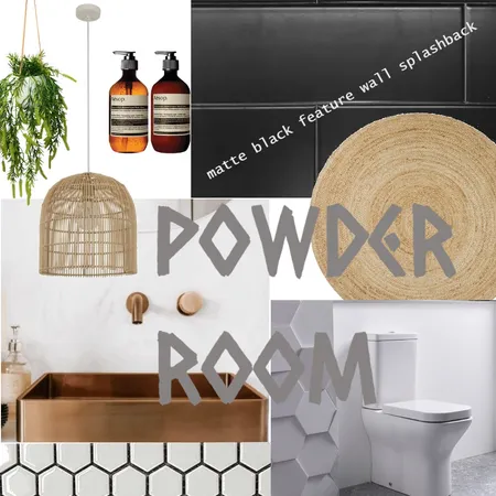 Powder Room Interior Design Mood Board by Bianco Design Co on Style Sourcebook