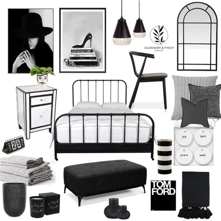 Monochrome Interior Design Mood Board by Oleander & Finch Interiors on Style Sourcebook