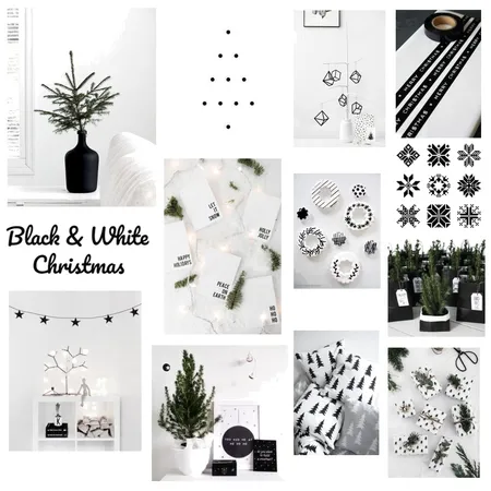 B&amp;W CHRISTMAS Interior Design Mood Board by elenigiganta on Style Sourcebook