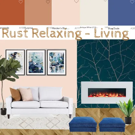 Rust Relaxing - Living Interior Design Mood Board by Kohesive on Style Sourcebook