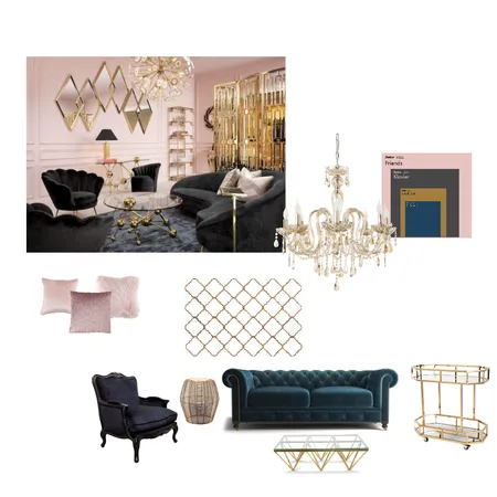 Hollywood glam Interior Design Mood Board by kate-gordon on Style Sourcebook