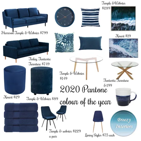 Colour of the year Interior Design Mood Board by Breezy Interiors on Style Sourcebook