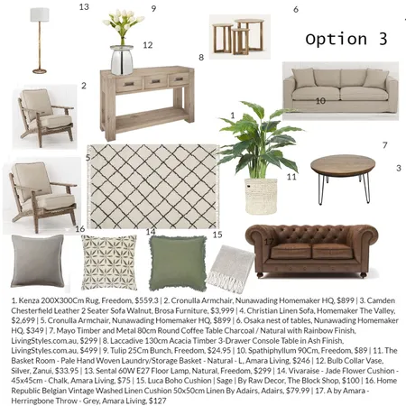 Carol option 3 Interior Design Mood Board by Perla Interiors on Style Sourcebook