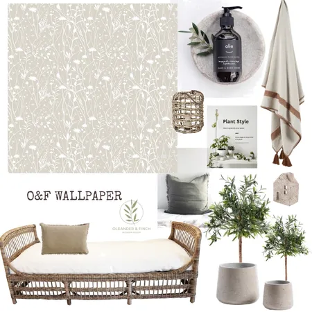 O&amp;f Wallpaper Interior Design Mood Board by Oleander & Finch Interiors on Style Sourcebook
