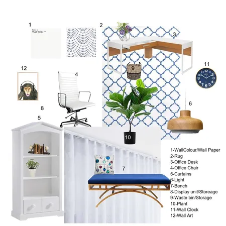 study/Music Room Interior Design Mood Board by shikha.das on Style Sourcebook