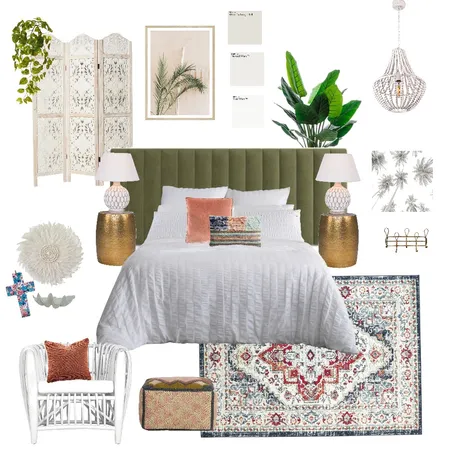 Boho Master Bedroom Interior Design Mood Board by Haus & Hub Interiors on Style Sourcebook