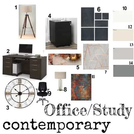 Contemporary Office/Study. Interior Design Mood Board by sandandstoneshomes on Style Sourcebook