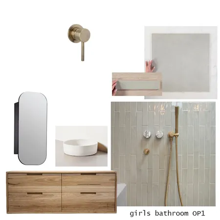 Girls Bathroom Op1 Interior Design Mood Board by bekjones on Style Sourcebook