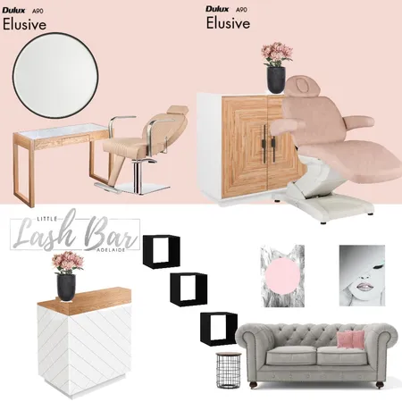 Little Lash Bar Adelaide Interior Design Mood Board by Bianca Strahan on Style Sourcebook