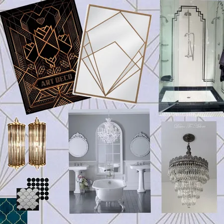 Deco bathroom Interior Design Mood Board by yvonnefinlan on Style Sourcebook