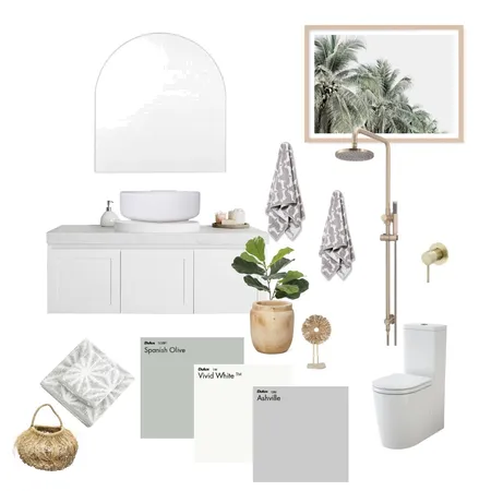 Plantation Bathroom Interior Design Mood Board by SALT SOL DESIGNS on Style Sourcebook