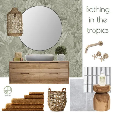 Bathing in the Tropics Interior Design Mood Board by Ellens.edit on Style Sourcebook