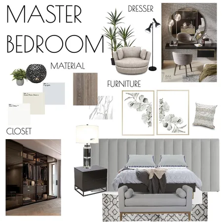 MASTER BEDROOM Interior Design Mood Board by SARAALJARBOU on Style Sourcebook