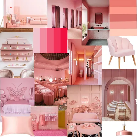 monchromatic pink Interior Design Mood Board by Caitbotha on Style Sourcebook