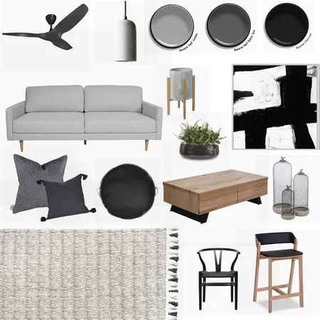 achromatic Interior Design Mood Board by C . Salt Interior Design  on Style Sourcebook