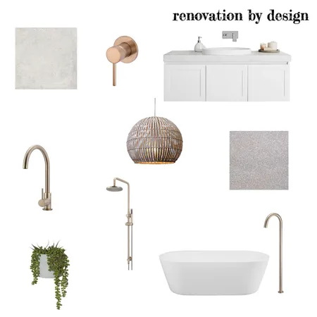 champagne bathroom Interior Design Mood Board by Renovation by Design on Style Sourcebook