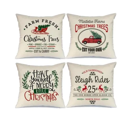 AENEY Farmhouse Christmas Pillow Covers Interior Design Mood Board by accentpillowcasebaby on Style Sourcebook