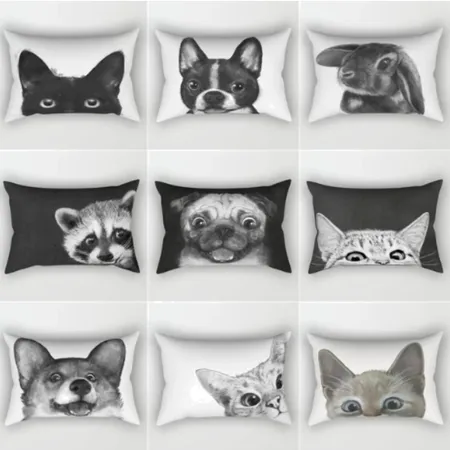 Animal Polyester decorative rectangular pillow Interior Design Mood Board by accentpillowcasebaby on Style Sourcebook