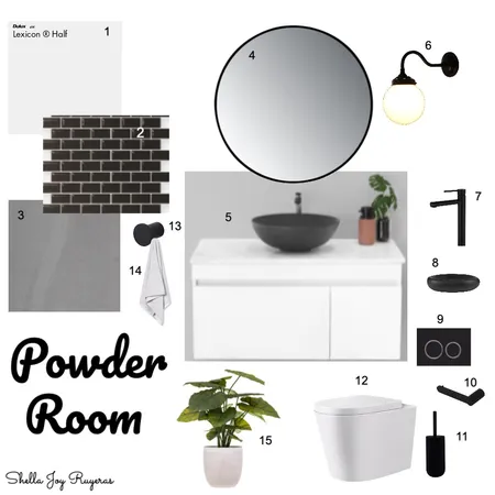 Powder Room Interior Design Mood Board by shellajoy on Style Sourcebook