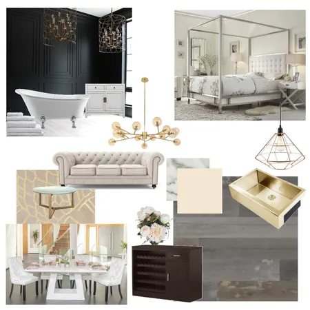 Black &amp; Cream Interior Design Mood Board by tayhenn on Style Sourcebook
