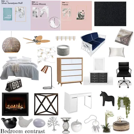 Bedroom Contrast Interior Design Mood Board by sejas390 on Style Sourcebook
