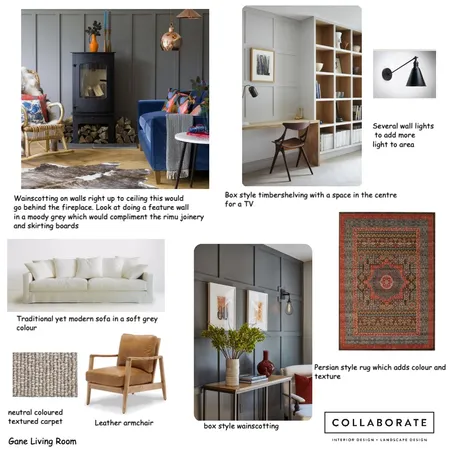 Gane Living room Interior Design Mood Board by Jennysaggers on Style Sourcebook