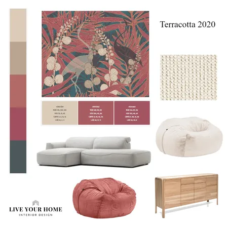 PG - Terracotta living 2020 Interior Design Mood Board by Liveyourhome on Style Sourcebook