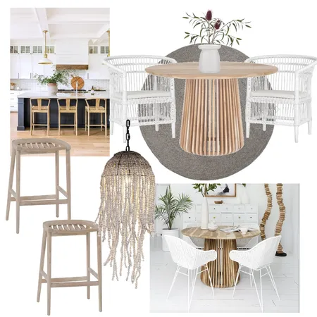 coastal boho kitchen dining Interior Design Mood Board by stylebeginnings on Style Sourcebook