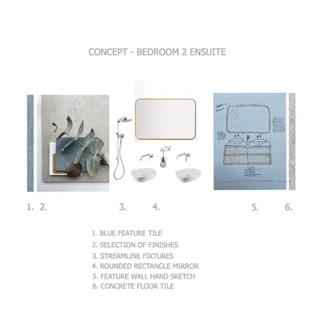 BED 2- ENSUITE Interior Design Mood Board by Emerald Pear  on Style Sourcebook