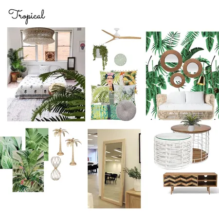 Tropical Bohemian Interior Design Mood Board by myradublin on Style Sourcebook