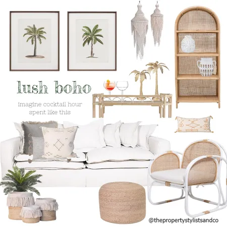 Lush Boho Interior Design Mood Board by The Property Stylists & Co on Style Sourcebook