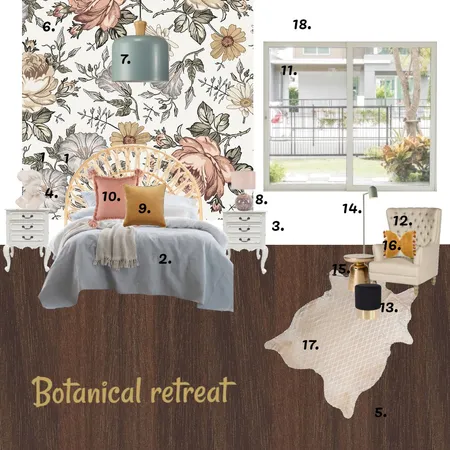 Botanical Retreat Interior Design Mood Board by Joddles on Style Sourcebook