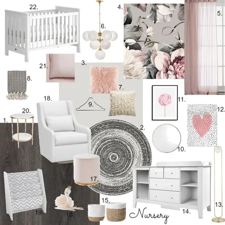 Module10-Nursery Interior Design Mood Board by olsamia on Style Sourcebook