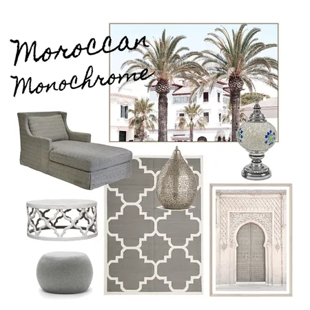 Moroccan Monochrome Interior Design Mood Board by amjose on Style Sourcebook