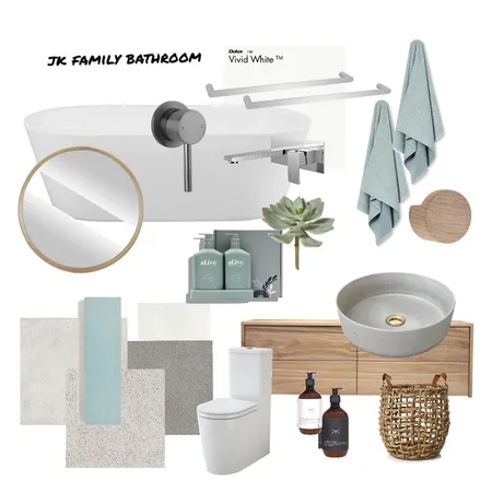 JK Main Bathroom Interior Design Mood Board by KJ Interiors on Style Sourcebook