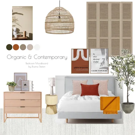 Organic & Contemporary Bedroom Interior Design Mood Board by Rozina on Style Sourcebook