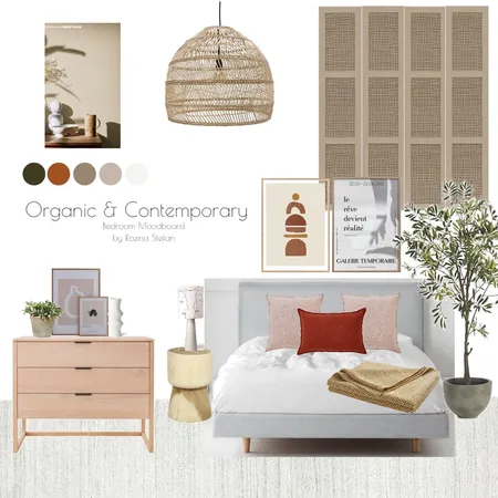 Organic & Contemporary Bedroom Interior Design Mood Board by Rozina on Style Sourcebook